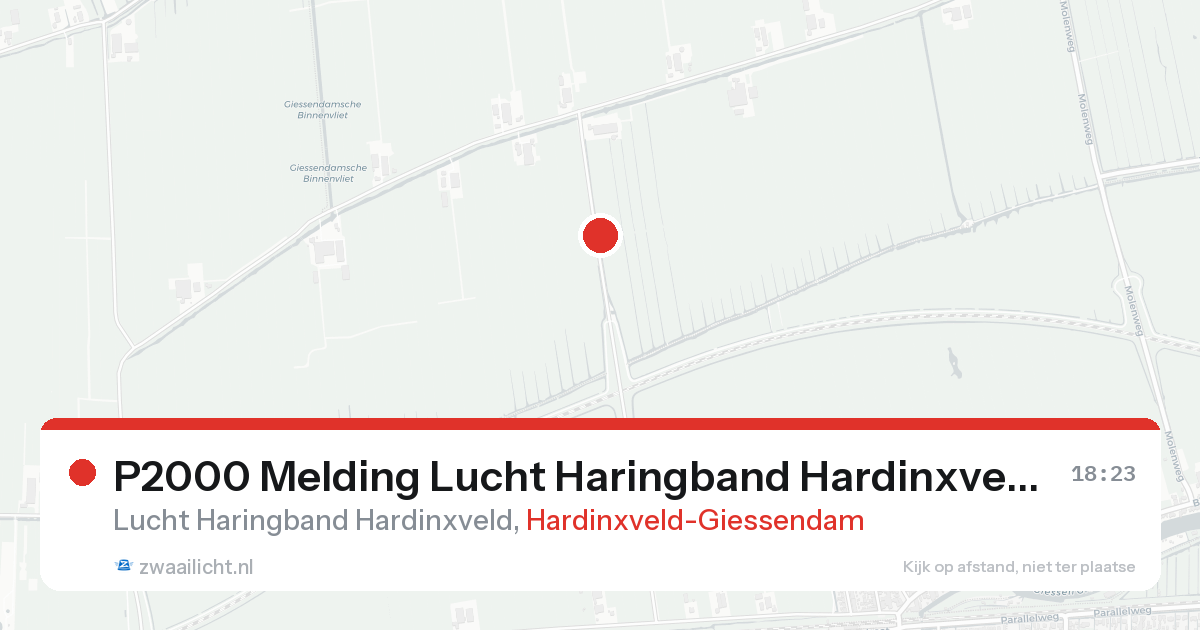 P2000 Melding Lucht Haringband Hardinxveld, Hardinxveld-Giessendam — 31 jan 2026