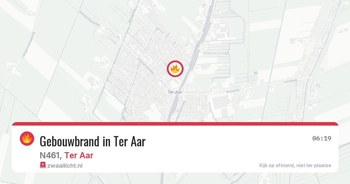 Gebouwbrand in Ter Aar — 29 apr 2026