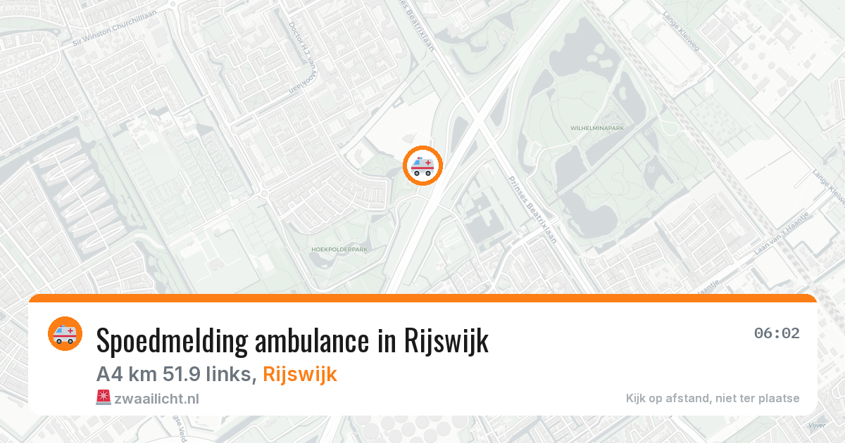 Spoedmelding ambulance in Rijswijk — 13 aug 2026
