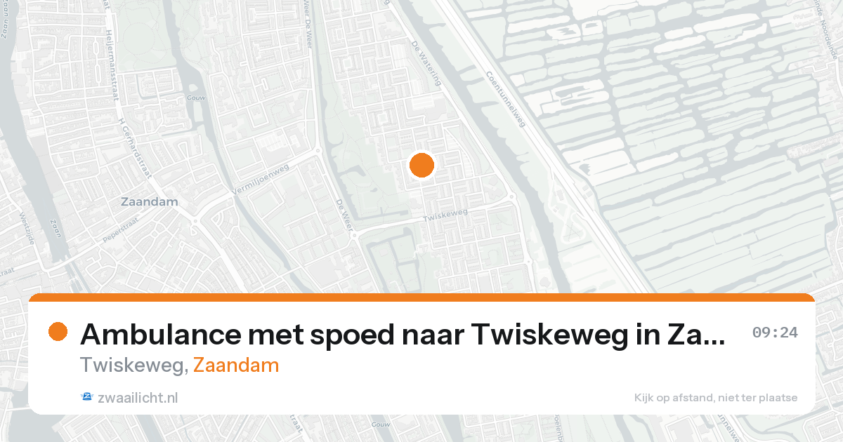 Ambulance met spoed naar Twiskeweg in Zaandam — 26 aug 2026