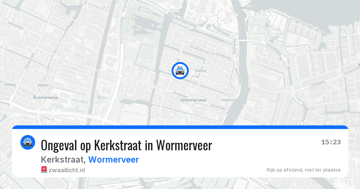Ongeval op Kerkstraat in Wormerveer — 22 apr 2026