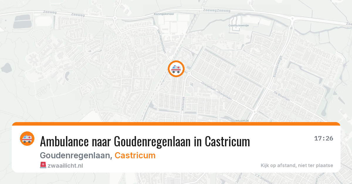 Ambulance naar Goudenregenlaan in Castricum — 17 jun 2026