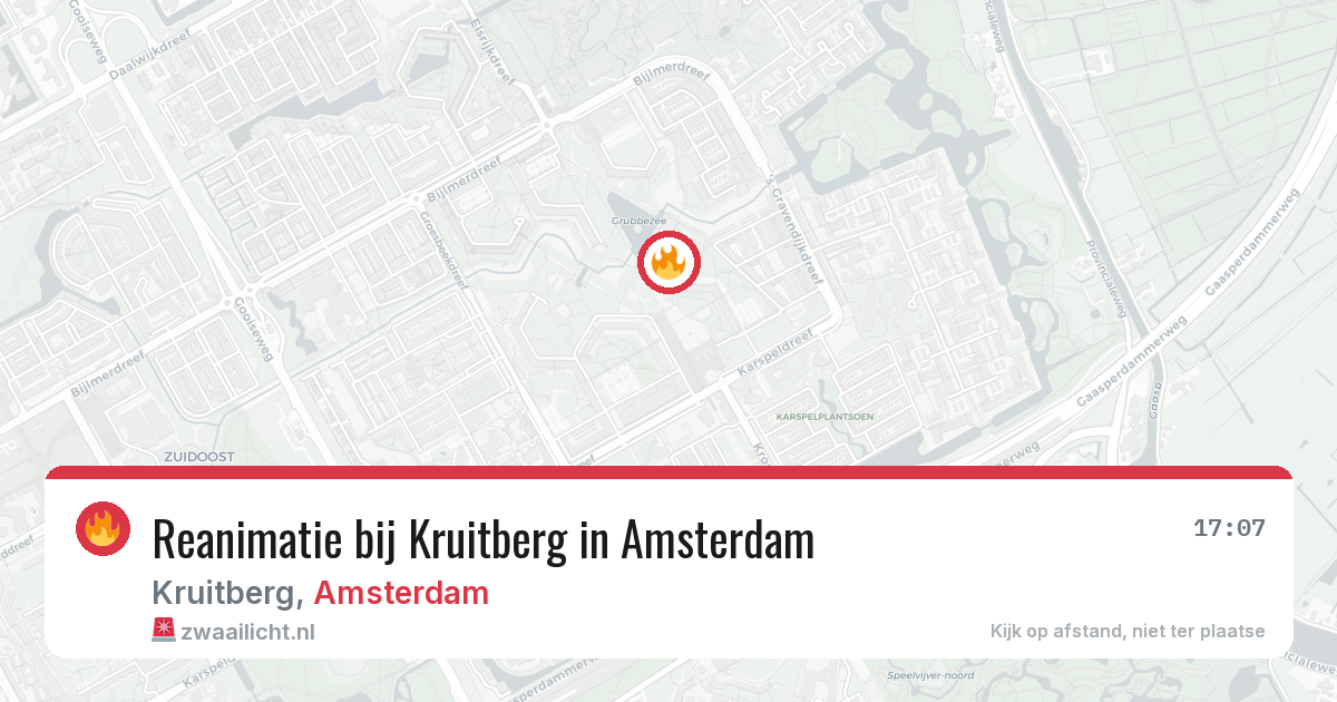 Reanimatie bij Kruitberg in Amsterdam — 26 mei 2026