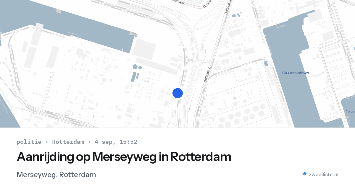 Aanrijding op Merseyweg in Rotterdam — 4 sep 2026