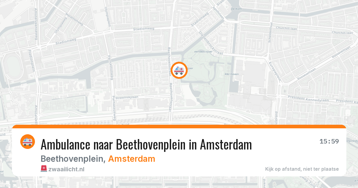 Ambulance naar Beethovenplein in Amsterdam — 7 jun 2026