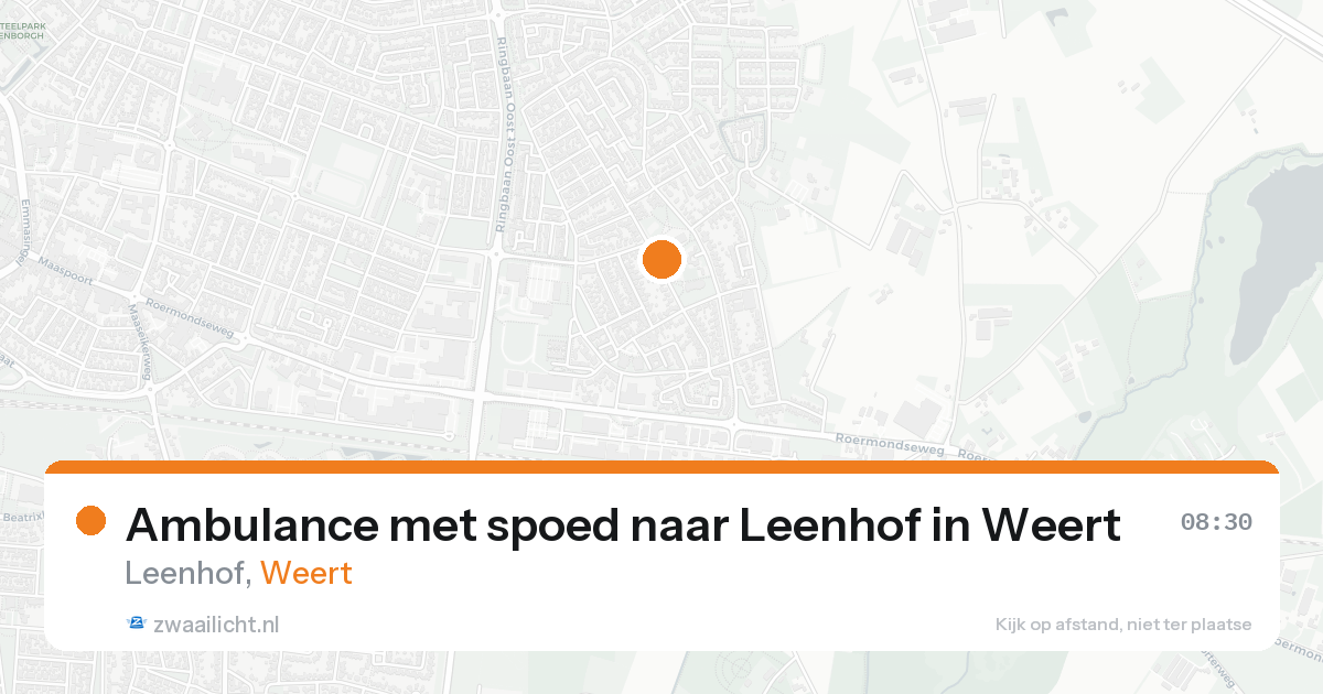 Ambulance met spoed naar Leenhof in Weert — 8 feb 2026