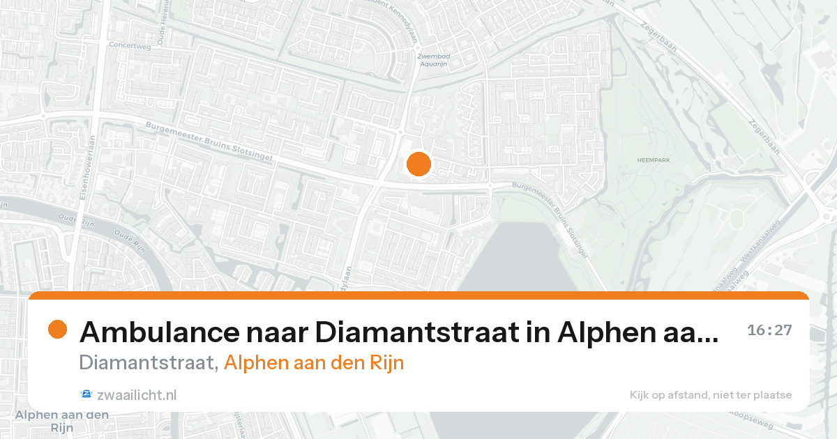 Ambulance naar Diamantstraat in Alphen aan den Rijn — 30 jan 2026