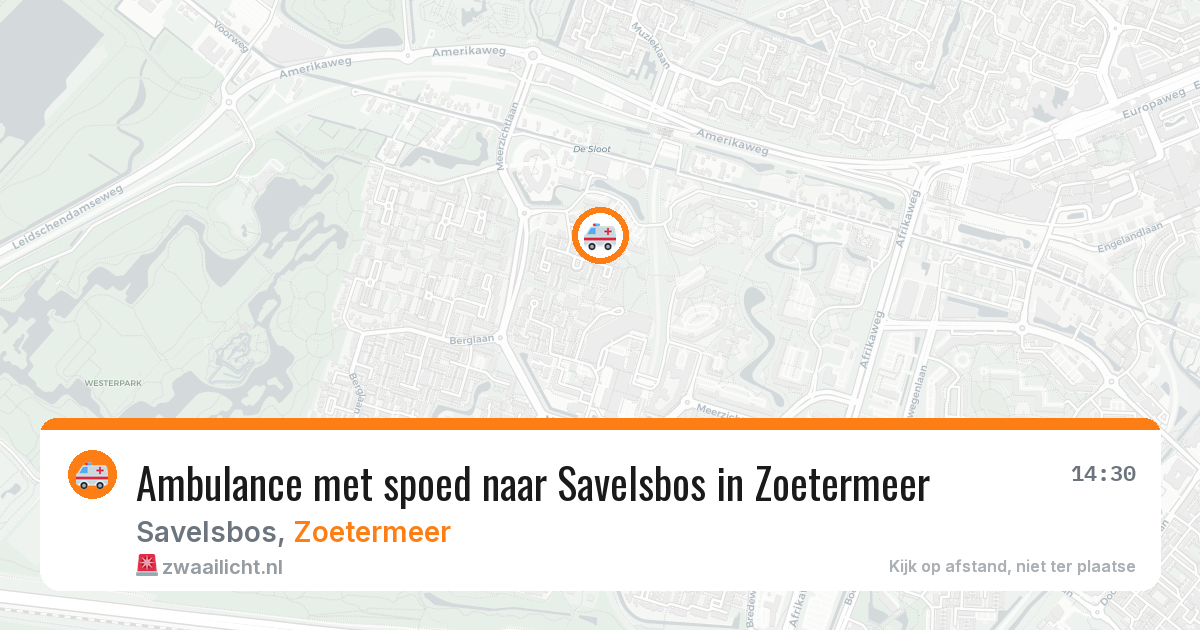 Ambulance met spoed naar Savelsbos in Zoetermeer — 28 mei 2026