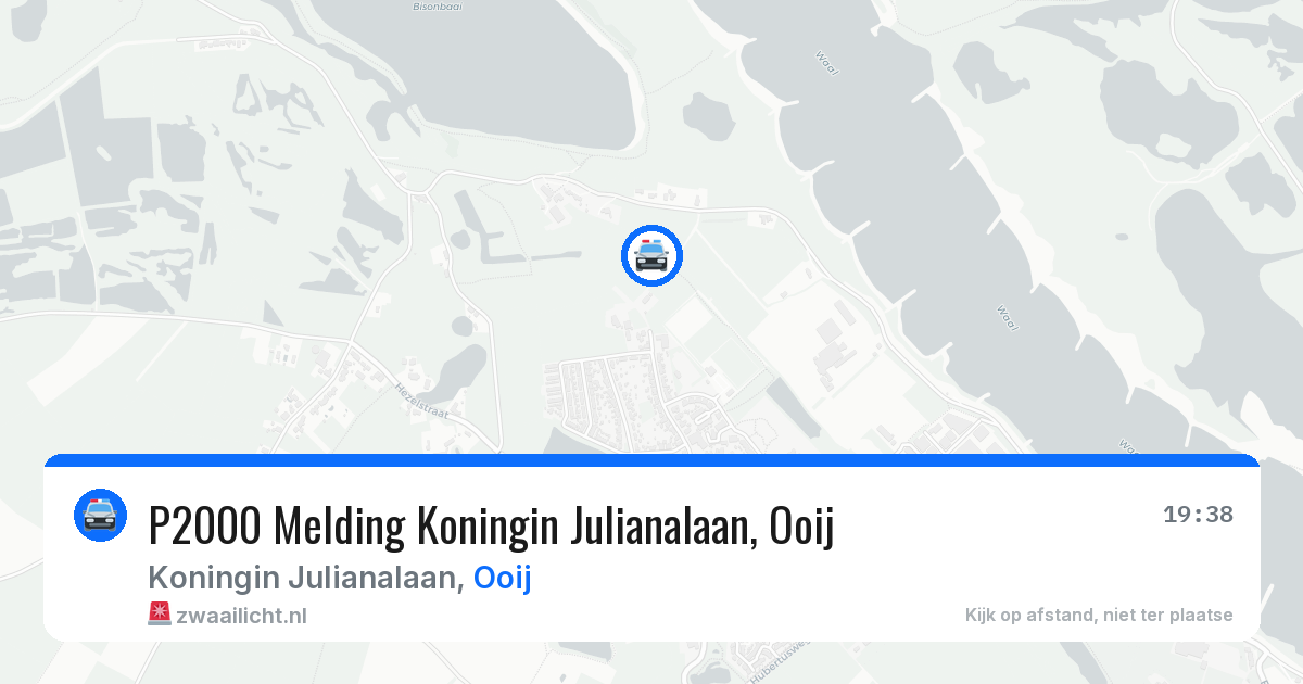 P2000 Melding Koningin Julianalaan, Ooij — 2 apr 2026