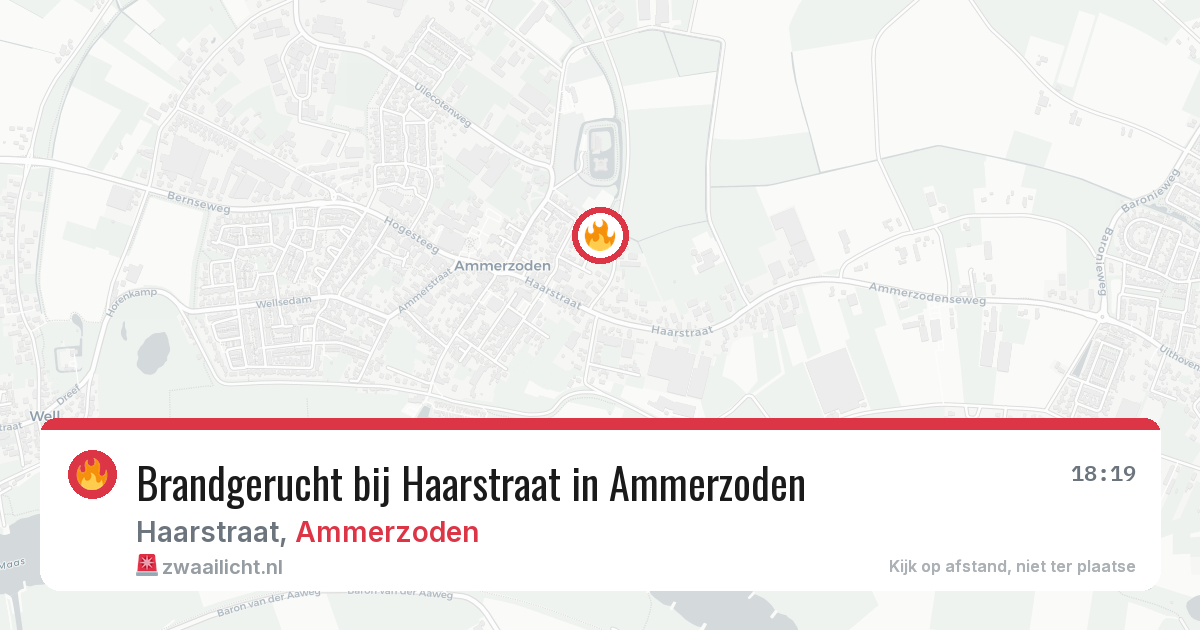 Brandgerucht bij Haarstraat in Ammerzoden — 20 mrt 2026