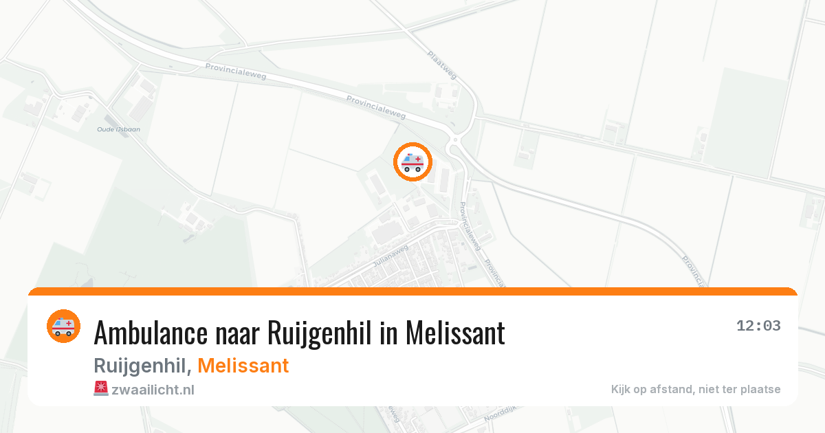 Ambulance naar Ruijgenhil in Melissant — 22 mei 2026