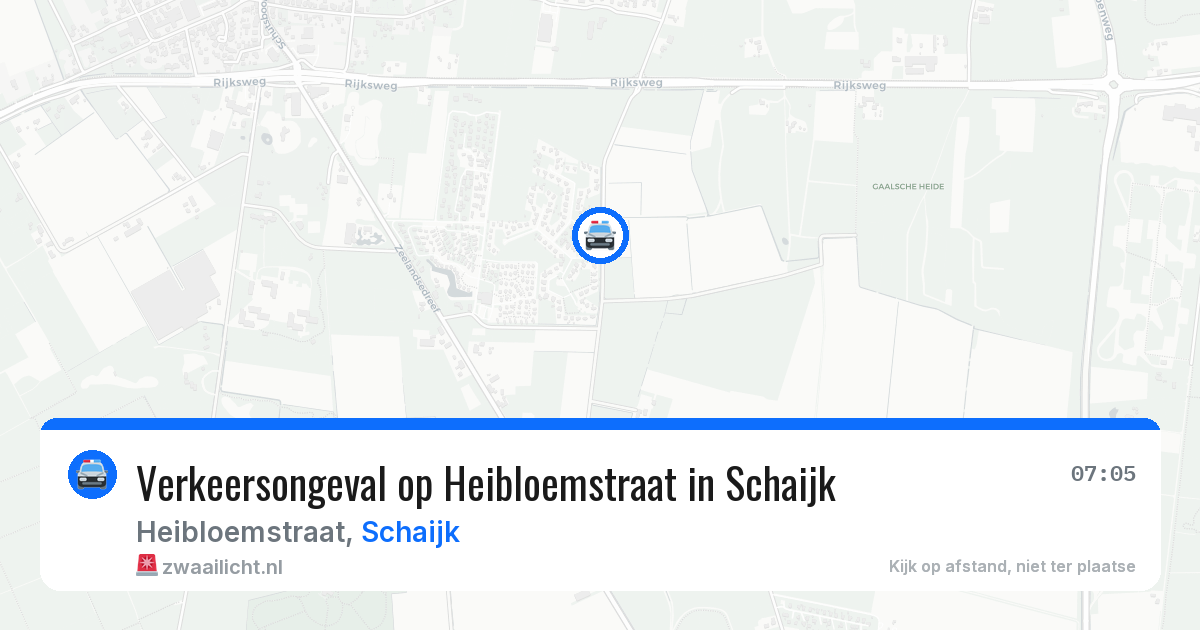 Verkeersongeval op Heibloemstraat in Schaijk — 6 jul 2026