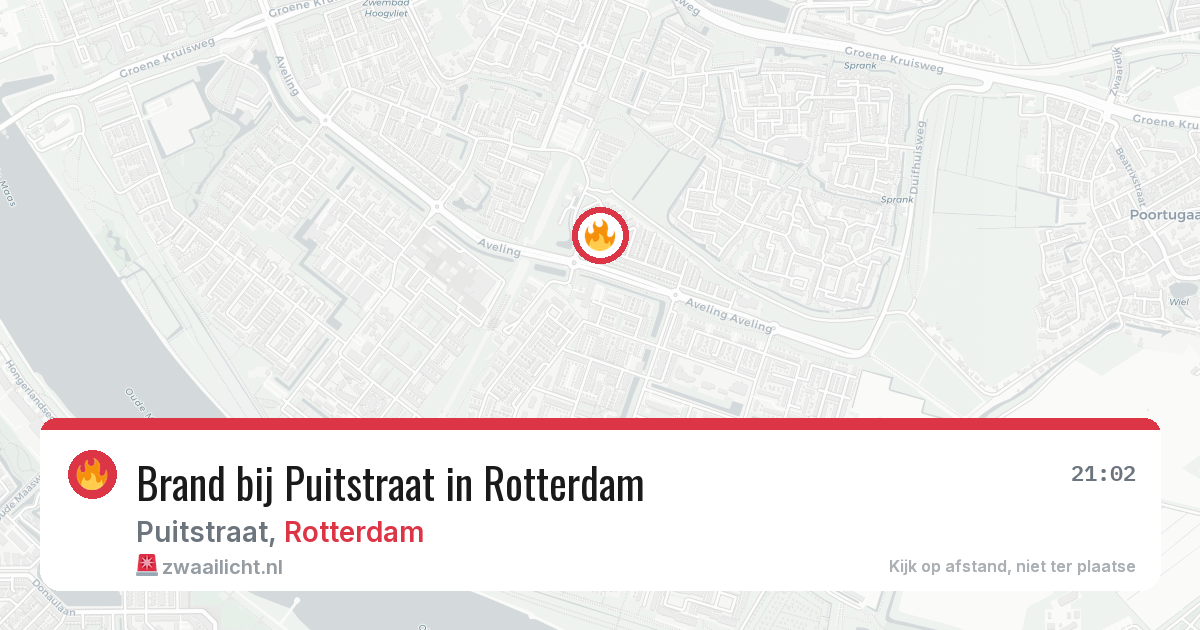 Brand bij Puitstraat in Rotterdam — 20 apr 2026