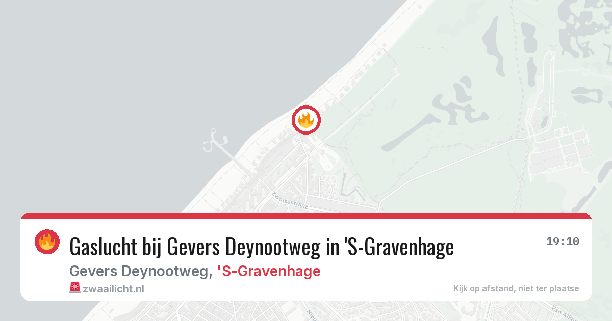 Gaslucht bij Gevers Deynootweg in 'S-Gravenhage — 26 apr 2026