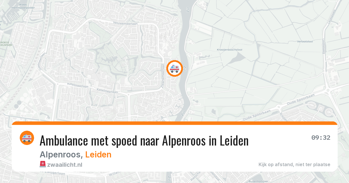 Ambulance met spoed naar Alpenroos in Leiden — 27 jul 2026