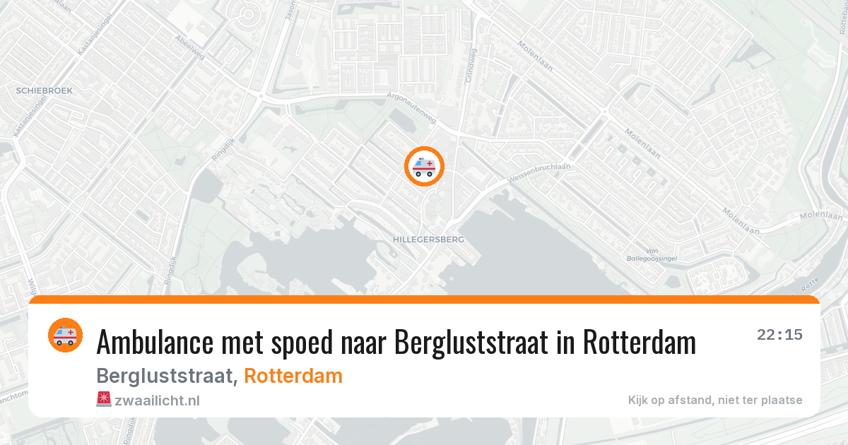 Ambulance met spoed naar Bergluststraat in Rotterdam — 15 jul 2026