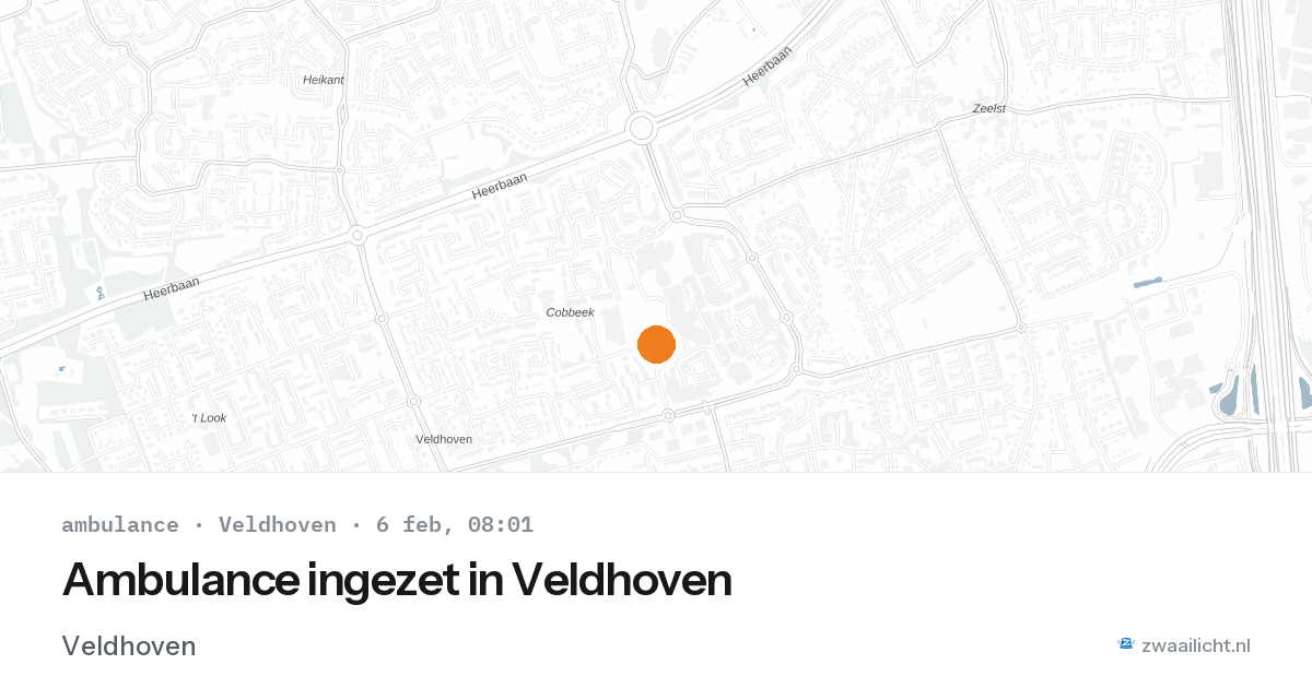 Ambulance ingezet in Veldhoven — 6 feb 2026