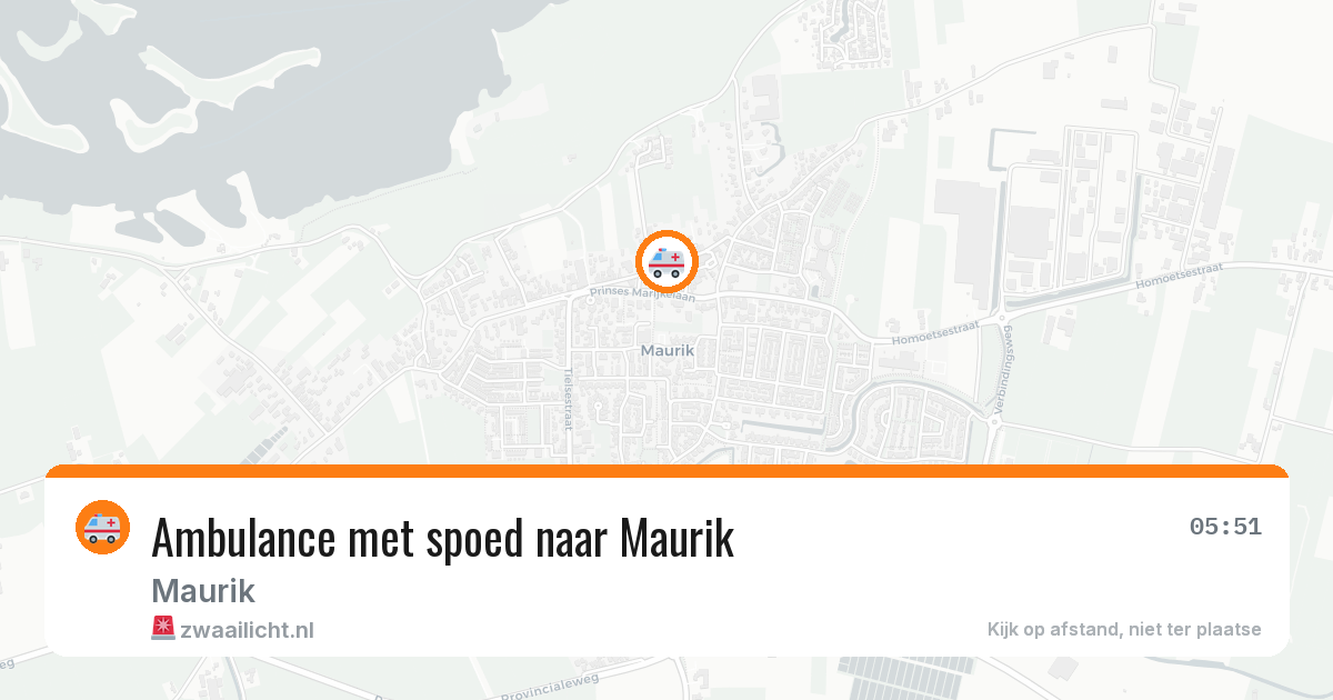 Ambulance met spoed naar Maurik — 28 feb 2026 | 🚨 Zwaailicht.nl