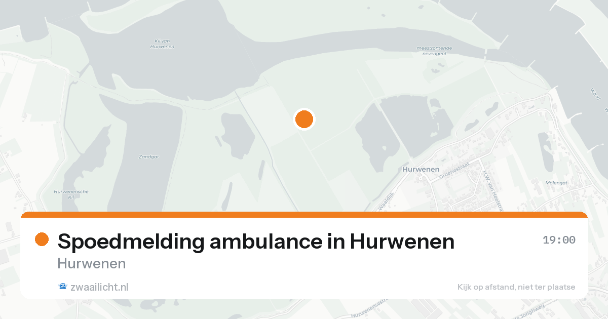Spoedmelding ambulance in Hurwenen — 10 aug 2026