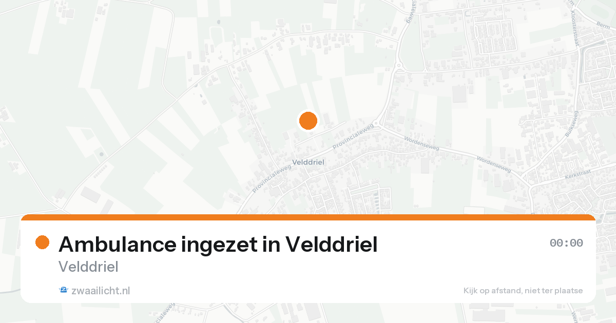 Ambulance ingezet in Velddriel — 30 jan 2026