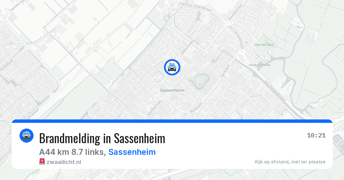 Brandmelding in Sassenheim — 2 jul 2026