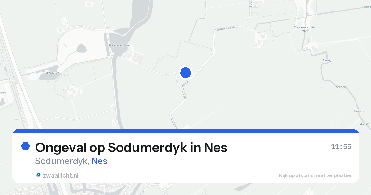 Ongeval op Sodumerdyk in Nes — 23 aug 2026