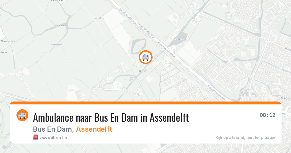 Ambulance naar Bus En Dam in Assendelft — 4 aug 2026
