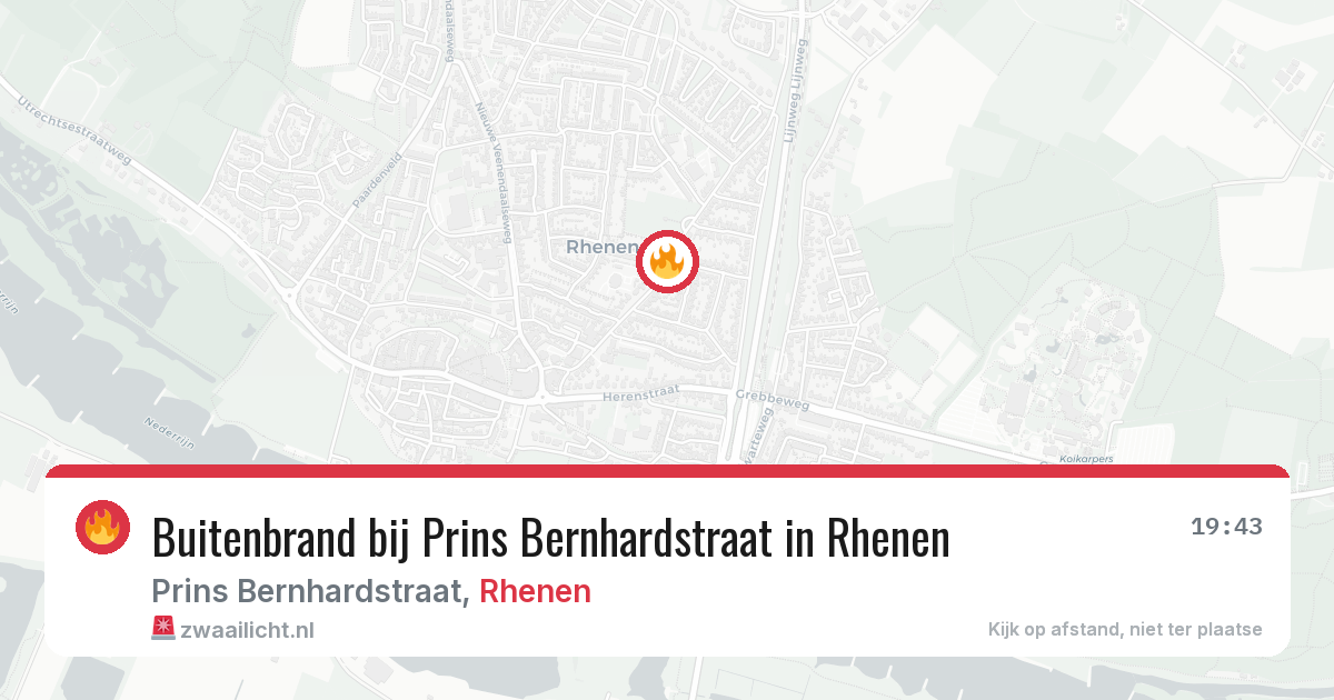 Buitenbrand bij Prins Bernhardstraat in Rhenen — 6 jul 2026