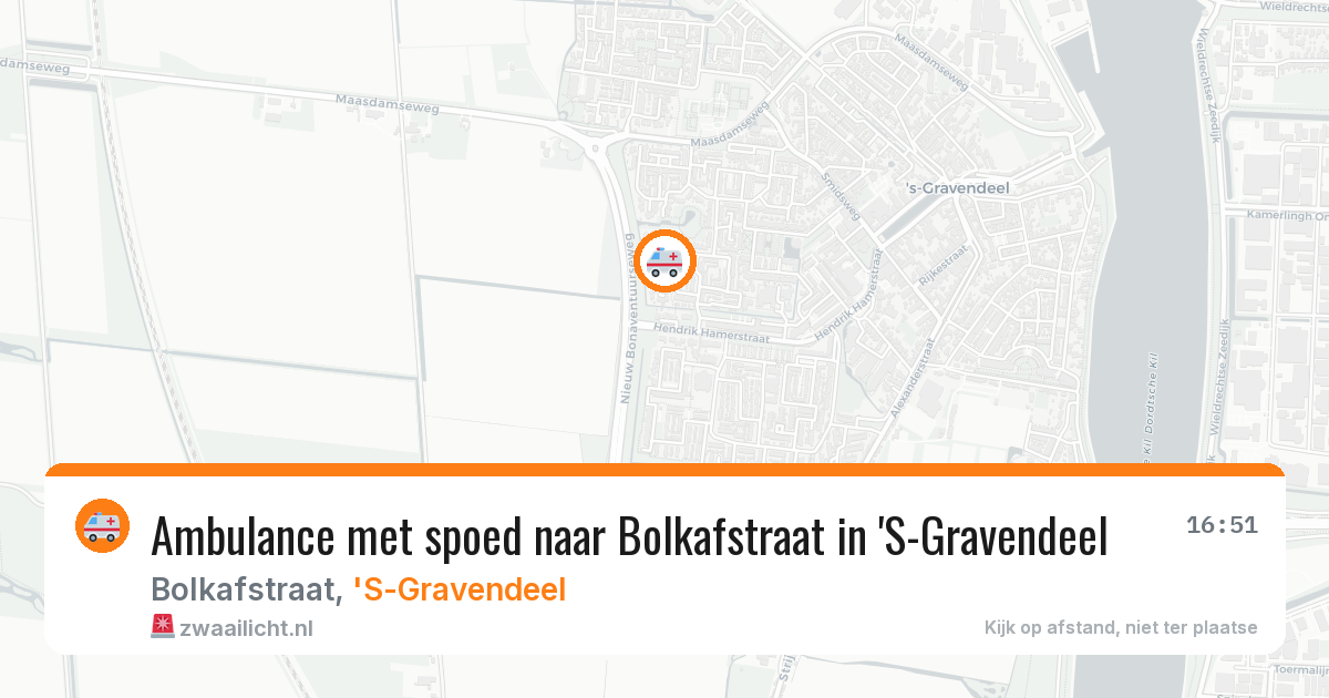 Ambulance met spoed naar Bolkafstraat in 'S-Gravendeel — 5 apr 2026