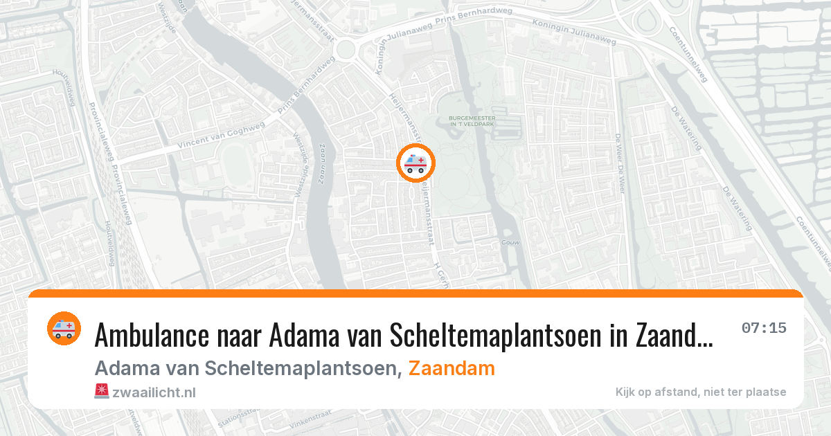 Ambulance naar Adama van Scheltemaplantsoen in Zaandam — 11 aug 2026