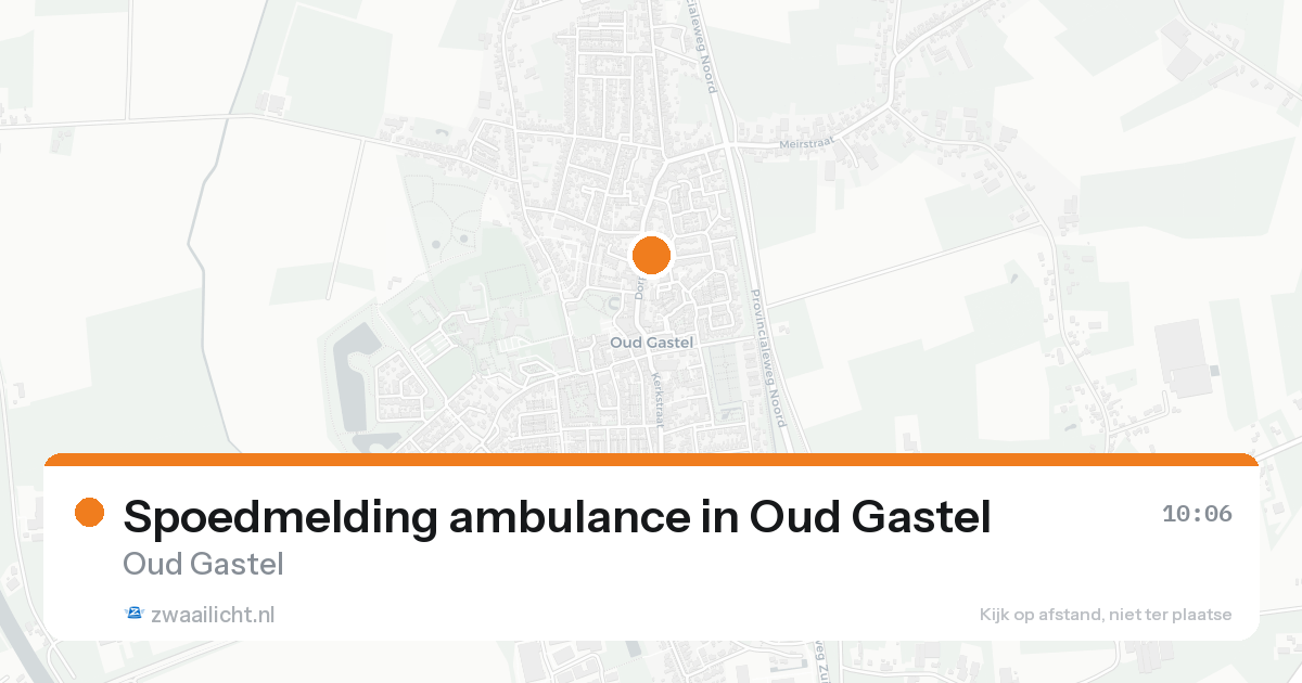 Spoedmelding ambulance in Oud Gastel — 22 jun 2026