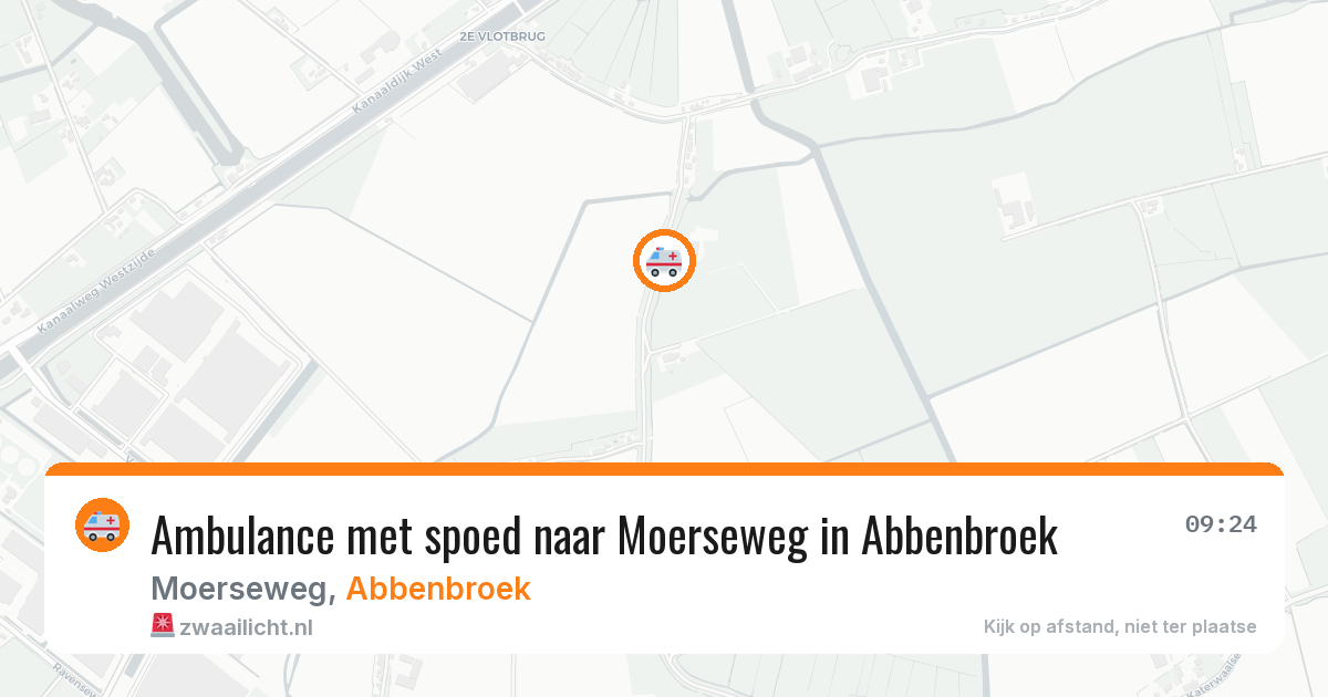 Ambulance met spoed naar Moerseweg in Abbenbroek — 22 jun 2026