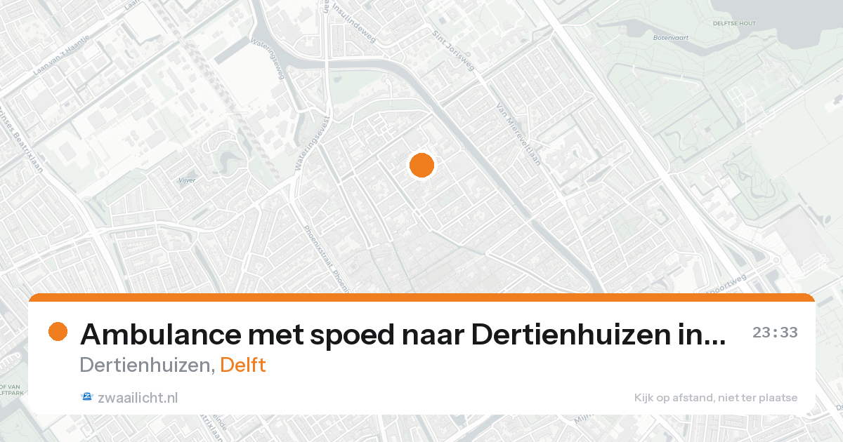 Ambulance met spoed naar Dertienhuizen in Delft — 17 aug 2026