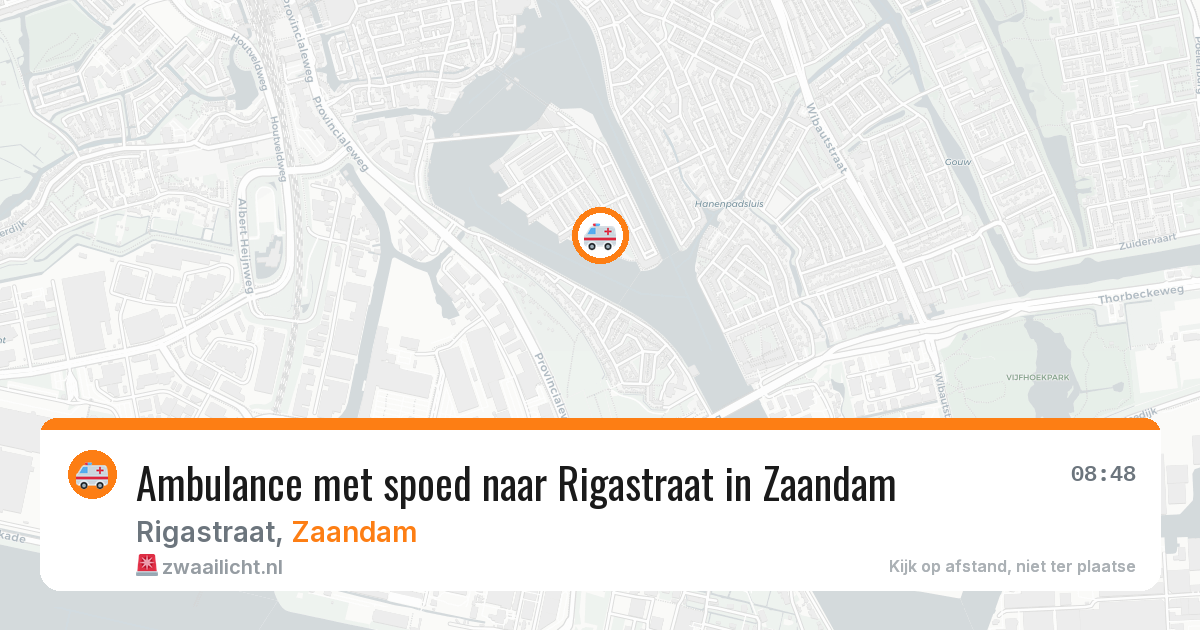 Ambulance met spoed naar Rigastraat in Zaandam — 11 apr 2026