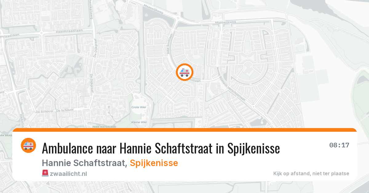 Ambulance naar Hannie Schaftstraat in Spijkenisse — 11 aug 2026