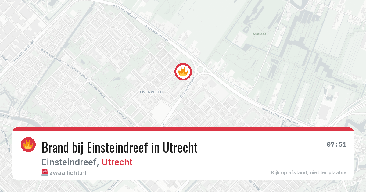Brand bij Einsteindreef in Utrecht — 12 mei 2026