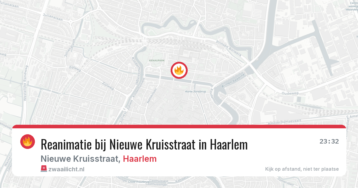 Reanimatie bij Nieuwe Kruisstraat in Haarlem — 20 feb 2026