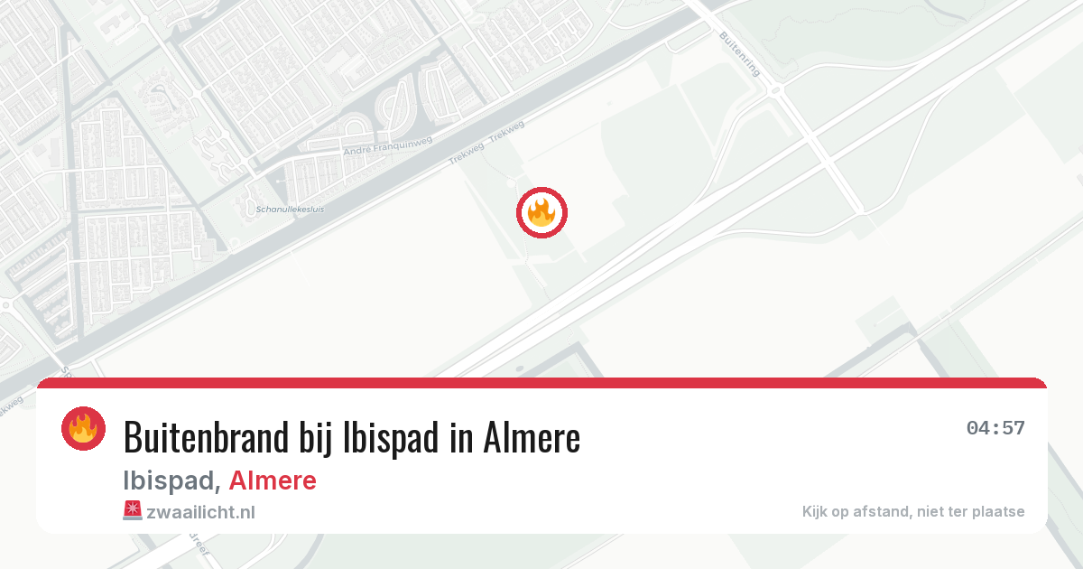 Buitenbrand bij Ibispad in Almere — 7 jun 2026