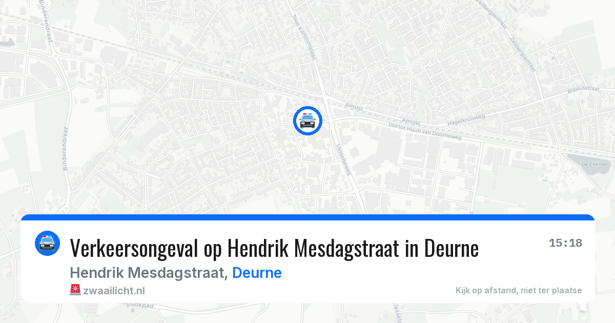 Verkeersongeval op Hendrik Mesdagstraat in Deurne — 20 jun 2026