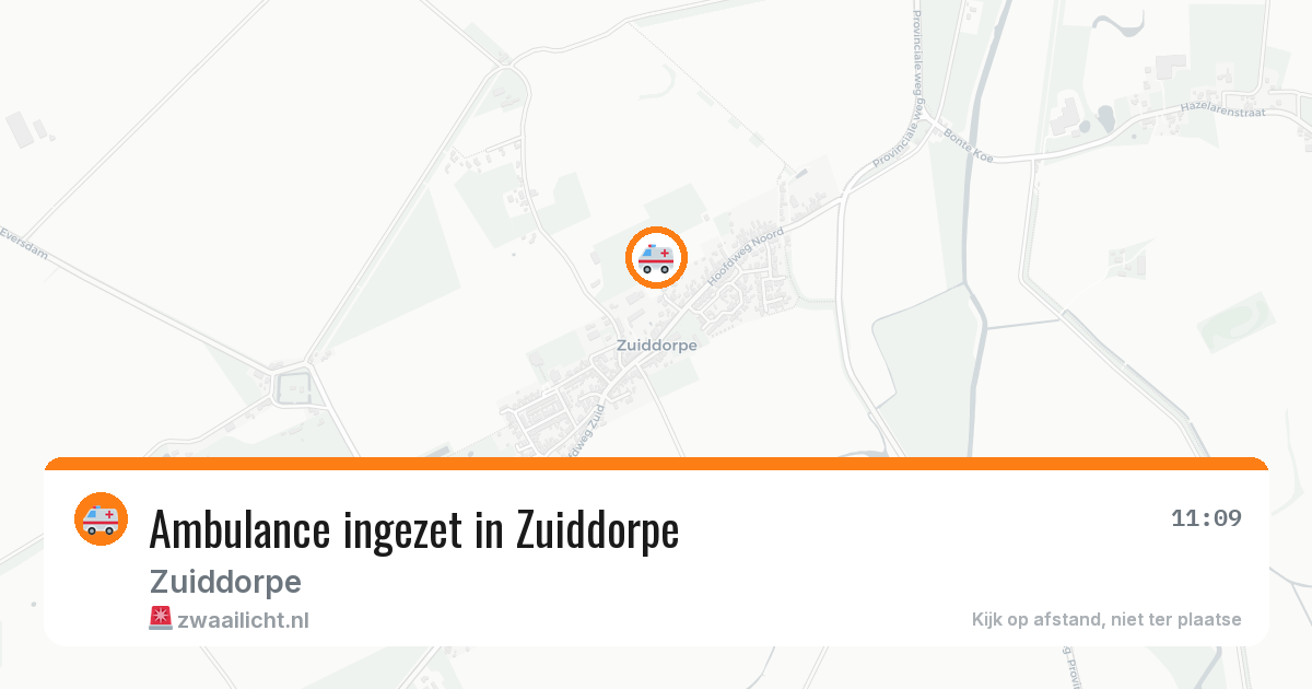 Ambulance ingezet in Zuiddorpe — 31 jul 2026