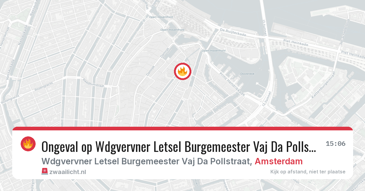 Ongeval op Wdgvervner Letsel Burgemeester Vaj Da Pollstraat in Amsterdam — 6 mei 2026