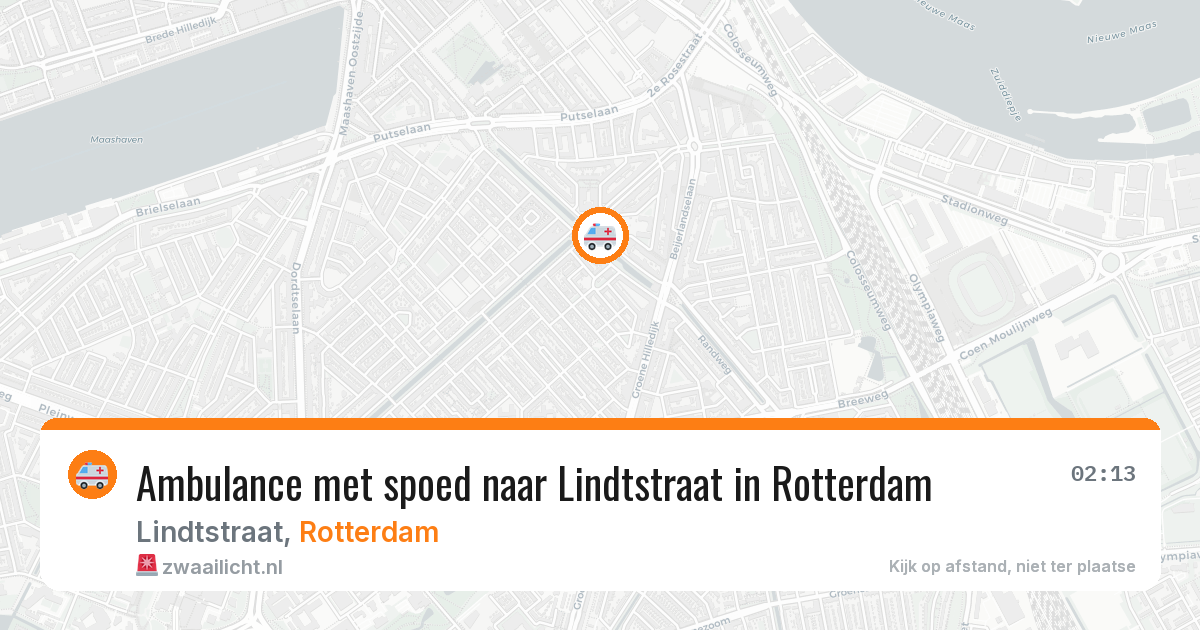 Ambulance met spoed naar Lindtstraat in Rotterdam — 15 mei 2026