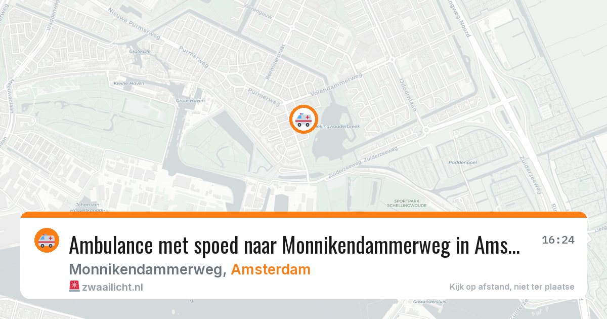 Ambulance met spoed naar Monnikendammerweg in Amsterdam — 1 aug 2026