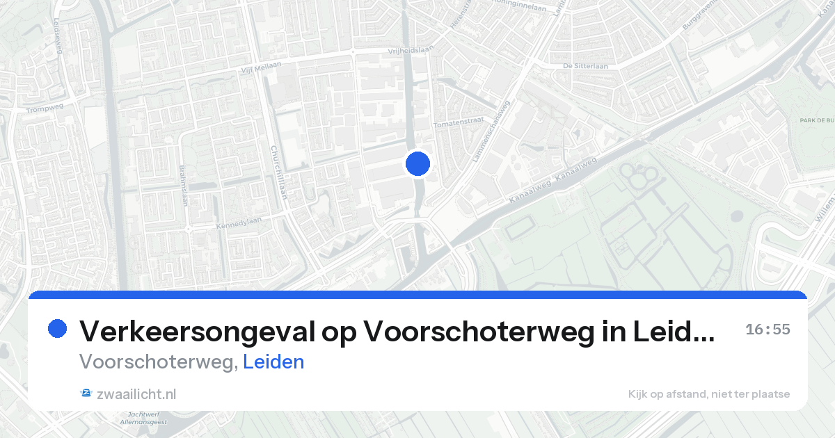Verkeersongeval op Voorschoterweg in Leiden — 25 mei 2026