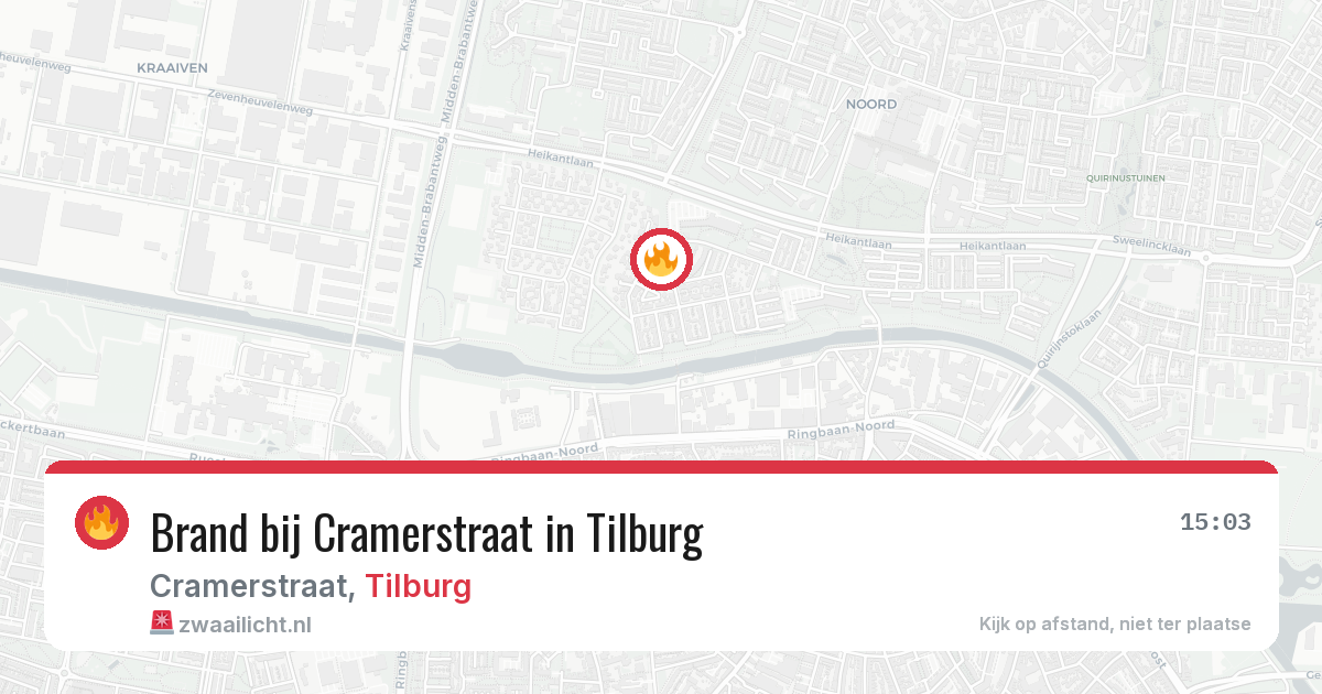Brand bij Cramerstraat in Tilburg — 29 mei 2026