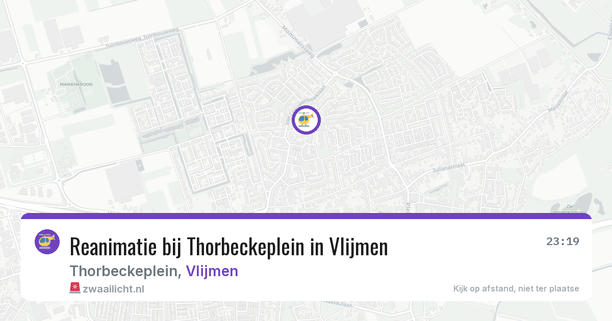 Reanimatie bij Thorbeckeplein in Vlijmen — 1 aug 2026