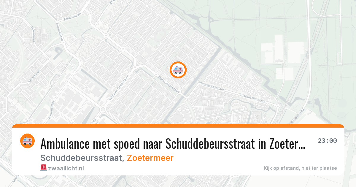 Ambulance met spoed naar Schuddebeursstraat in Zoetermeer — 24 apr 2026