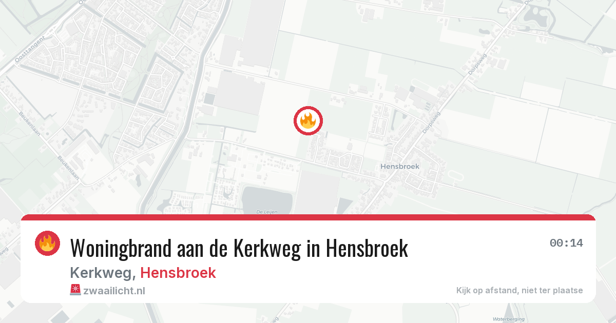 Woningbrand aan de Kerkweg in Hensbroek — 6 apr 2026
