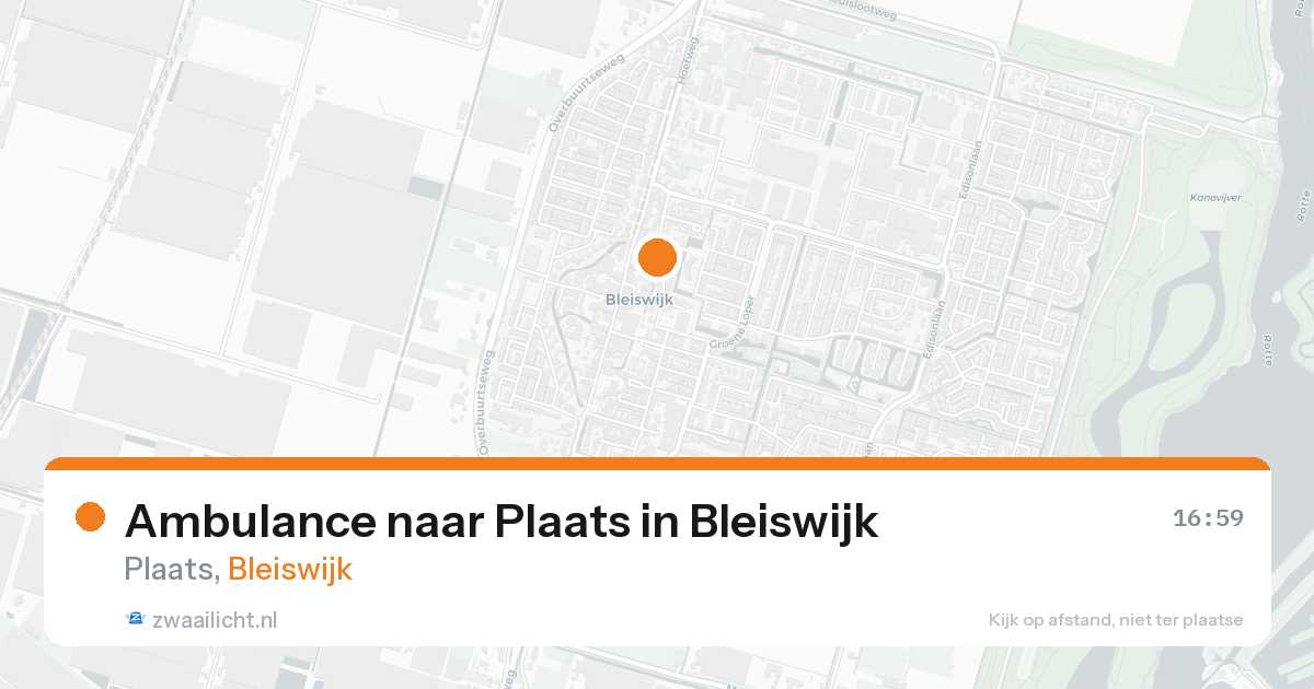 Ambulance naar Plaats in Bleiswijk — 22 aug 2026