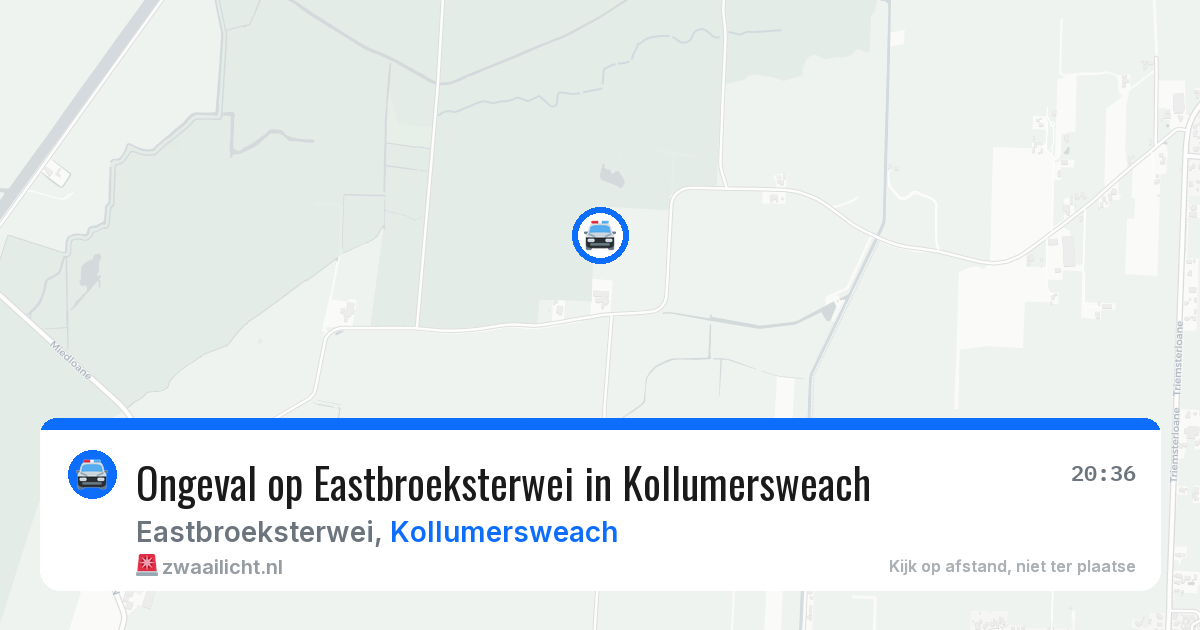 Ongeval op Eastbroeksterwei in Kollumersweach — 29 jan 2026